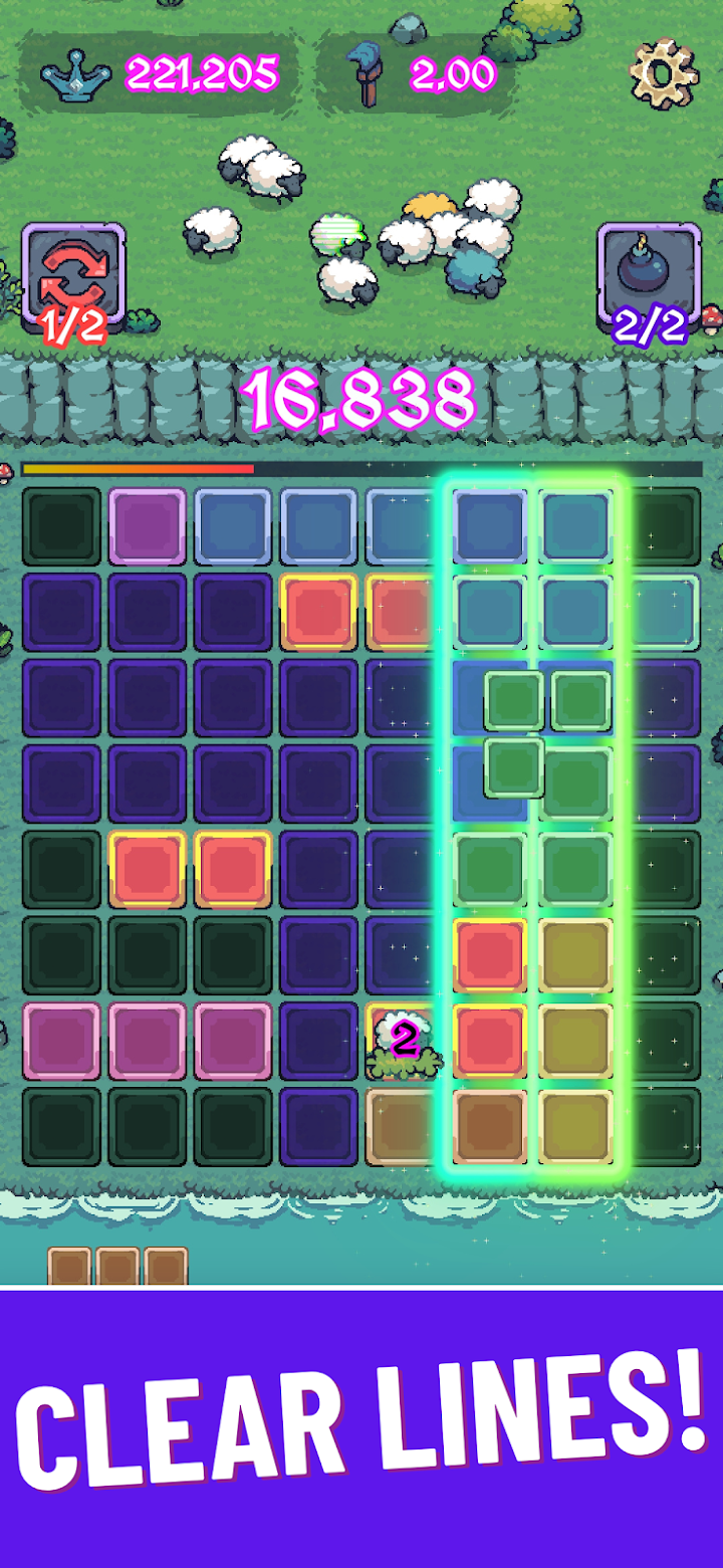 Sheep Block Puzzle: Rescue screenshot